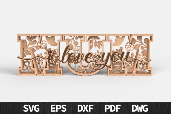 MUM I Love You Floral 119208738 Creativo Digital